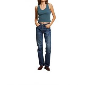 NEW PERFECTWHITETEE blondie structured rib bra friendy tank top in slate